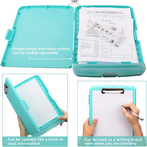 Clipboards a4 Clip File A4 Binder Storage Nursing Clipboard Plastic Side Opening Box Waterproof PVC Flip Material Document Drawing Pad Clip Organi...