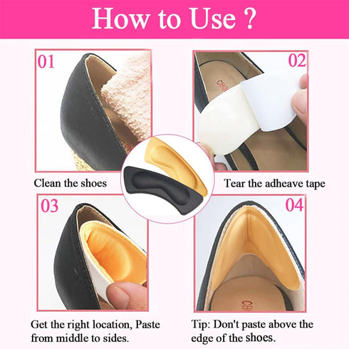 Back Heel Pads for Shoes That are Too Big,8 Pairs Heel Cushions for Heel Pain Relief,Heel Grips Liner Cushions Inserts for Womens Mens Loose Shoes...
