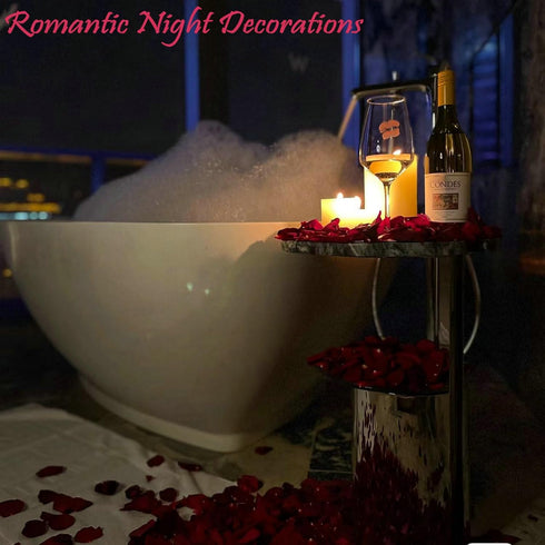 CODE FLORIST 2200 PCS Dark-Red Silk Rose Petals for Romantic Night,Wedding,Proposal Anniversary Flower Decorations...