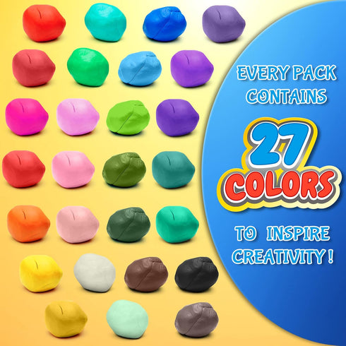 ESSENSON Air Dry Clay 27 Colors, Modeling Clay for Kids, DIY Molding Magic Clay for with Tools, Soft & Ultra Light, Toys Gifts for Age 3 4 5 6 7 8...