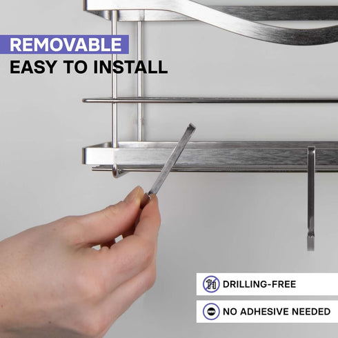 KINCMAX Stainless Steel Heavy Duty S Hooks for Hanging onto Shower Caddy, Bathroom Organizers, Shampoo Holders - Rustproof SUS 304 Steel for Hangi...