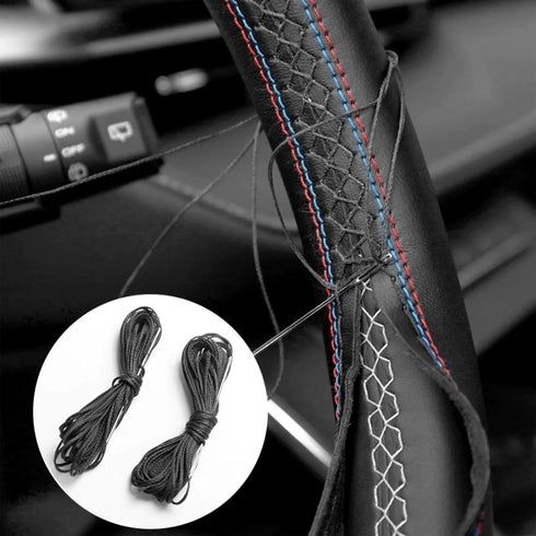 Pack-1 Car Steering Wheel Anti-Scratch Cover, 14.9" Hand-Sewn Anti-Slip Breathable Decoration, Comfortable and Waterproof Protection Device for Al...