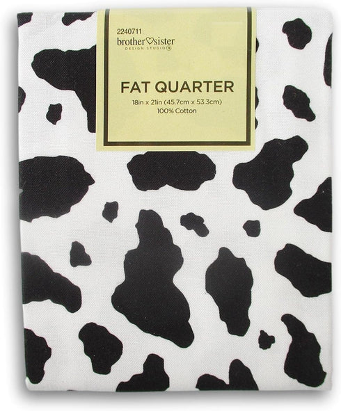 Fat Quarter 100% Cotton for Sewing Crafts - 18 x 21 Inches (Cow Print)...