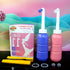 2PCS Pink+Blue Portable Bidets +Water Seal Cap - 15oz Peri Bottle for Postpartum Perineal Care- Baby Travel Bathing kit, Travel Bidet Bottle - 450...