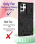 ?2in1 for Samsung Galaxy S24 Ultra Case Women Cute Girls Phone Cover Girly Aesthetic Black Butterfly Unique Design Camera Cover Compatible with Ma...