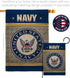 Breeze Decor US Navy Garden Flag Armed Forces USN Seabee United State American Military Veteran Retire Official House Banner Small Yard Double-Sid...