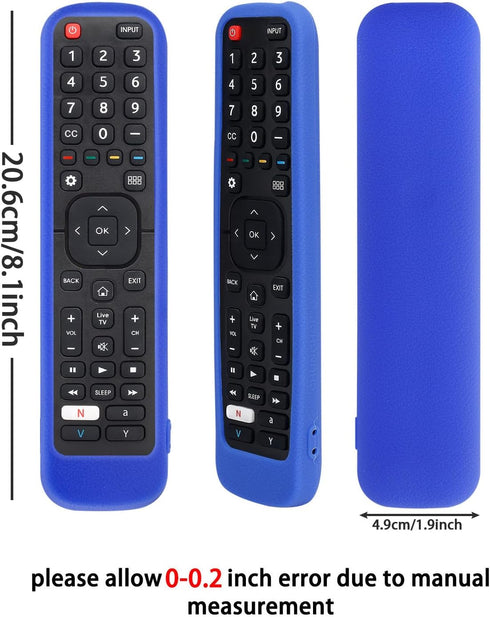 CHUNGHOP Protective Silicone Remote Case for Hisense EN2A27 ERF2K60H EN2H27B EN2H27HS EN2H27D ER-31607R ER-22655HS Cover Kids-Friendly Anti-Slip S...