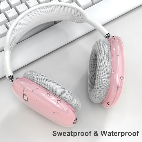 Case Cover for AirPods Max Headphones, Clear Soft TPU Earcup Cover for AirPods Max, Anti-Scratch Transparent Accessories Skin Protector for Apple ...