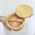 Salt Box with Lid and Spoon Bamboo Salt Container Kitchen Spice Cellars with Swivel Lid Built in Spoon Salt Holder for Storage Sea Salt 12oz Capac...