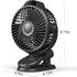 Koonie Portable Clip On Fan, Small USB Fan Battery Operated, 3 Speed Rechargeable Mini Fan With LED Display, 360° Rotate Personal Cooling Desk Fan...