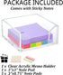 Clear Acrylic Sticky Notepad Holder, 3.94" x 3.94" x 1.77" Acrylic Sticky Note Dispenser for Office Desk Accessories(DP005)...
