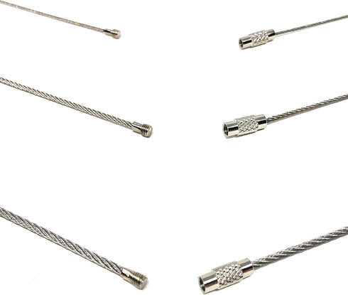 30 Pack Wire Cable Keychain Rings - 3 Most Useful Sizes - Stainless Steel Key Ring Loops and Luggage Tag Rings...