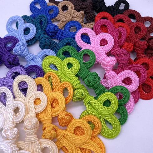 5 Pairs/Pack Chinese Knots Frog Buttons Closure Sewing Buttons Fastener for DIY Sewing (01 Red)...