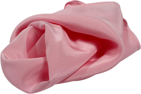 Classic Pink Silk Handkerchief 100% Silk – Soft Mulberry Silk - Large 16” Square...