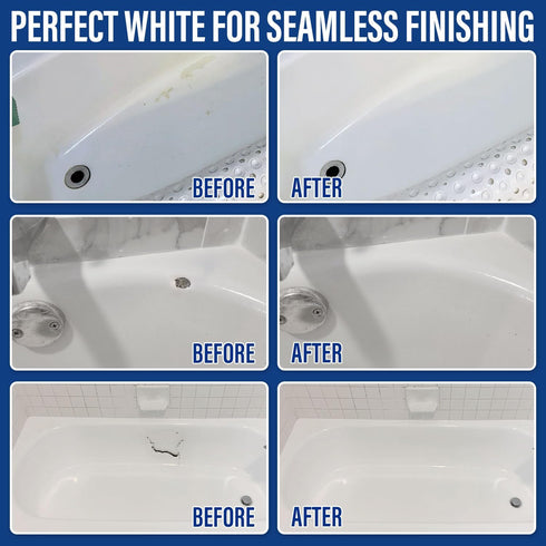 Porcelain Repair Kit, Porcelain Sink Chip Repair Kit White, Sink & Tub Repair Kit, Quickly Fix Chips, Cracks, Holes & Scratchs with Super Adhesion...