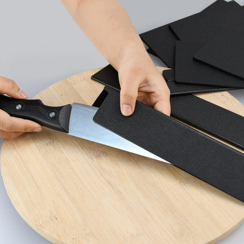 Knife Guards, 2/4/5/10/20pcs 4.7in - 12.2in Universal Knife Edge Guards, Non-BPA Knife Sheath, Waterproof Abrasion Resistant Felt Lined Knife Cove...