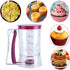 4 Cup Pancake Cupcake Batter Dispense, 900mL Pancake Dispenser For Batter With Measuring Label Squeeze Handle Bracket and Silicone food brush for ...