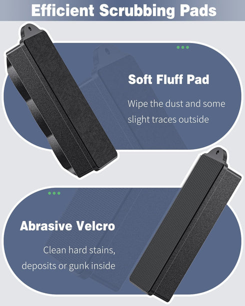 Pawfly Aquarium Magnetic Brush Fish Tank Glass Cleaner 4 Inch, Mini Stain Scrubber Pads for 3/5 Inch Thick Fish Tank up to 40 Gallons Aquarium Cle...