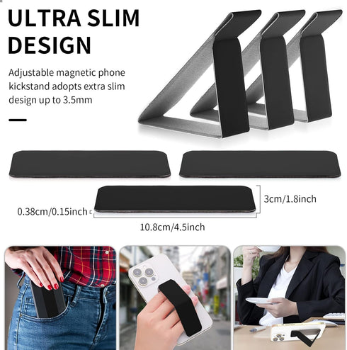 3 Pack Cell Phone Kickstand, Multi-Angle Kickstands, Horizontal & Vertical Phone Stand, Ultra Slim Phone Stand Stick on Phone Kickstand Holder for...