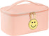 Preppy Patch Makeup Bag Leather Cosmetic Bag Large Makeup Pouch, Portable Waterproof Travel Toiletry Organizer,Cute Preppy Makeup Bag for Women Gi...