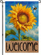 4TH Emotion Summer Sunflower Garden Flag 12x18 Double Sided for Outside, Spring Welcome Bumble Bee Small Burlap Yard Flag for Outdoor Holiday Deco...