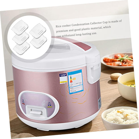 DOITOOL 5pcs Rice Cooker Water Box Clear Drinking Glasses Plastic Water Glasses Condensation Water Collector Rice Cooker Supplies Plastic Condensa...