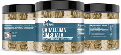 Earthborn Elements Caralluma Fimbriata 200 Capsules, Pure & Undiluted, No Additives...