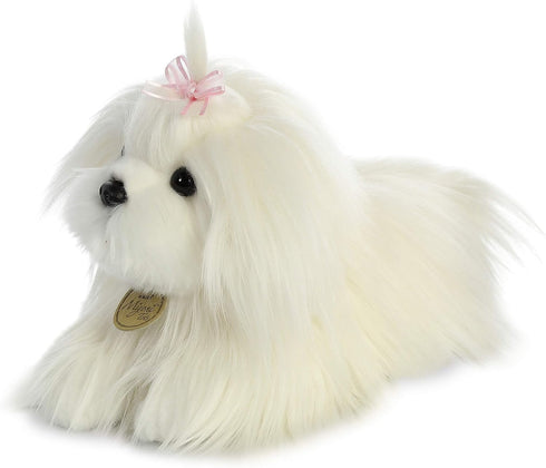 Aurora® Adorable Miyoni® Tots Maltese Puppy Stuffed Animal - Lifelike Detail - Cherished Companionship - White 11 Inches...