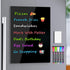 MaxGear Black Acrylic Dry Erase Board with Magnetic Strips,12"x 8" Small Magnetic Whiteboard for Fridge with 5 Markers and 1 Eraser, Refrigerator ...