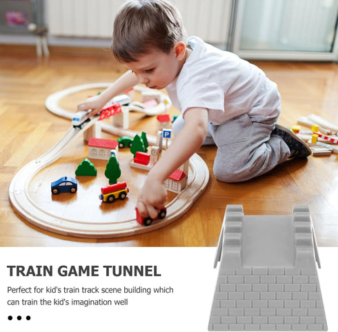 jojofuny Train Tunnel Toy Artificial Rockery Tunnel Train Track Mini Railway Train Cave Tunnels Model Scenery Rockery Tunnel Train Accessories...