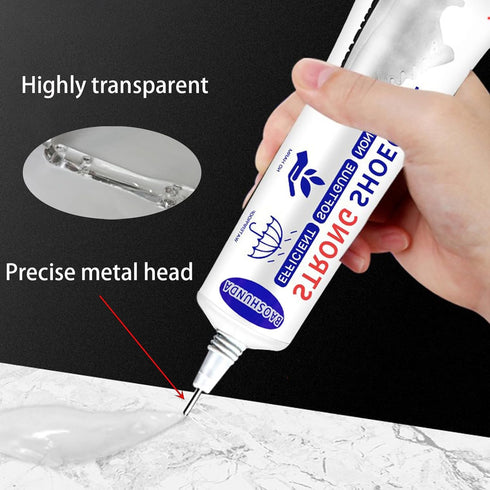 Shoe Glue Super Adhesive Clear with Precision Tip for Footwear, Transparent Sealant Crack Waterproof Resistant Sole Repair for Sports Shoes Climbi...