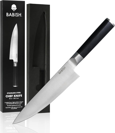 Babish High-Carbon 1.4116 German Steel Cutlery, 8" Chef Kitchen Knife,...