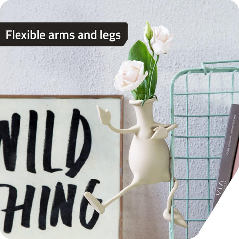 Florino – Friendly Flower Vase Modern Home Décor Vase for Flowers Unique Gifts by Peleg Design (Stone)...