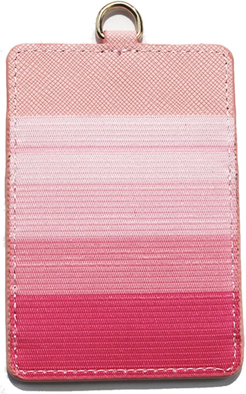 Elastic Card Holder Wallet, Slim Wallet Vertical Credit Card Holder, Minimalist Front Pocket Wallet For Women& Men(Pink)...