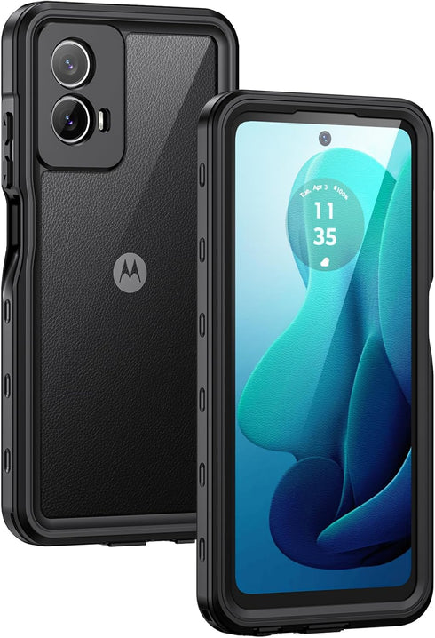 Lanhiem for Moto G 5G 2024 Case, IP68 Waterproof Dustproof Shockproof Case with Built-in Screen Protector, Full Body Underwater Protective Cover f...