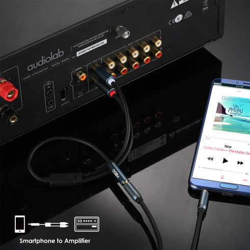 MillSO RCA to 3.5mm Adapter AUX Cable 3.5 mm 1/8 to RCA Male Premium Stereo Audio Cord for Connects a Smartphone, Tablet, or MP3 Player to a Speak...