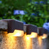 Solar Deck Lights Outdoor 8 Pack, Solar Lights Outdoor for Patio Brown Solar Step Lights LED Waterproof Lighting for Outdoor Stair, Deck,Patio,Yar...