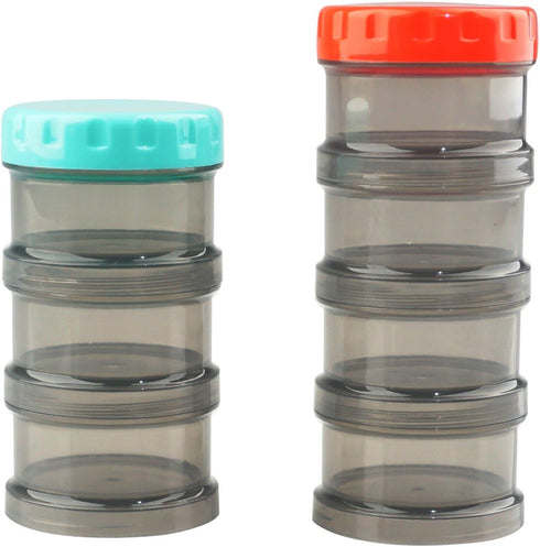 7 Day Pill Organizer Case Stackable Weekly Supplements Vitamins Pills Holder Dispenser Large Translucent Black with Extra Lid...