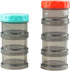 7 Day Pill Organizer Case Stackable Weekly Supplements Vitamins Pills Holder Dispenser Large Translucent Black with Extra Lid...