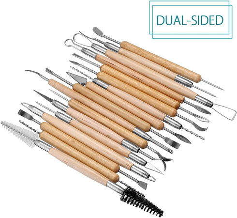 Meuxan 30PCS Pottery Tools Clay Sculpting Tool Set...