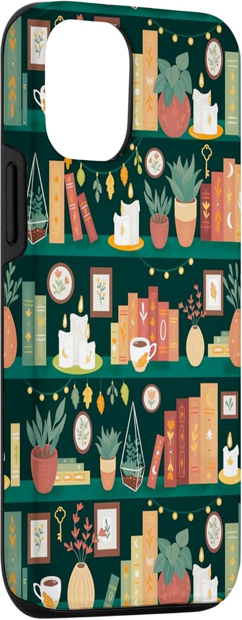 iPhone 13 Pro Bookstore Hygge Library Phone Case Bookshelf Reading Case......