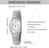 JewelryWe Women's Easy Reader Analog Watch Gold Silver Plated Elastic Band Wristwatch for Valentine’s Day...