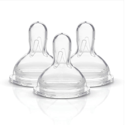 Medela Slow Flow Spare Nipples with Wide Base, Compatible with Medela Storage Bottles, Made without BPA, 3 Count (Pack of 1)...