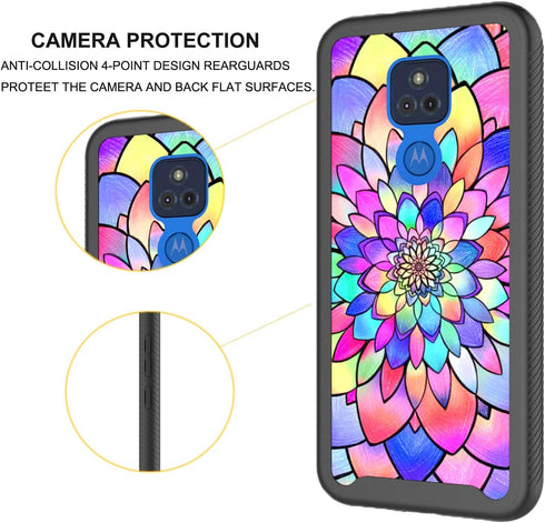 Case for Moto G Play (2021),Moto G Play 2021 Design Cute Case,Shockproof Dual Layer Armor Protective Boys Men Girls Women Floral Flower Bumper Pho...