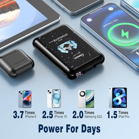 Mini Power Bank 10000mAh,Small Portable Charger USB C in/Output 22.5W Fast Charging,Best Gift for Various Festivals - Constellation Battery Pack f...