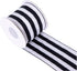 2.5inch Wide 10 Yards wired gift wrapping ribbon black White stripe wired ribbon for gift wrapping crafts DIY Christmas Tree Decor, wreaths, Bows ...