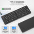 Mini Foldable Bluetooth Keyboard - Portable Wireless Full Size Keyboard (Sync Up to 3 Devices), Ultra-Slim Aluminum Travel Folding Keyboard for iP...