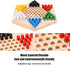 Wooden Chinese Checkers Board Game Set, Colorful Chinese Checkers Board Game Classic Strategy Family Board Game for Kids and Adults 7.8 inch...