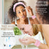 WHAVEL Spa Headband and Wristband Set, Skincare Headband Puffy Headbands Face Wash Makeup Wrist Bands for Washing Face, with 4PCS Facial Sponges S...
