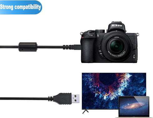 Ancable UC-E6 USB Cable, 3-Feet USB Mini-B Universal Digital Camera Data Transfer Cord Charger Cable Compatible for Nikon CoolPix, L, D, P, Series...